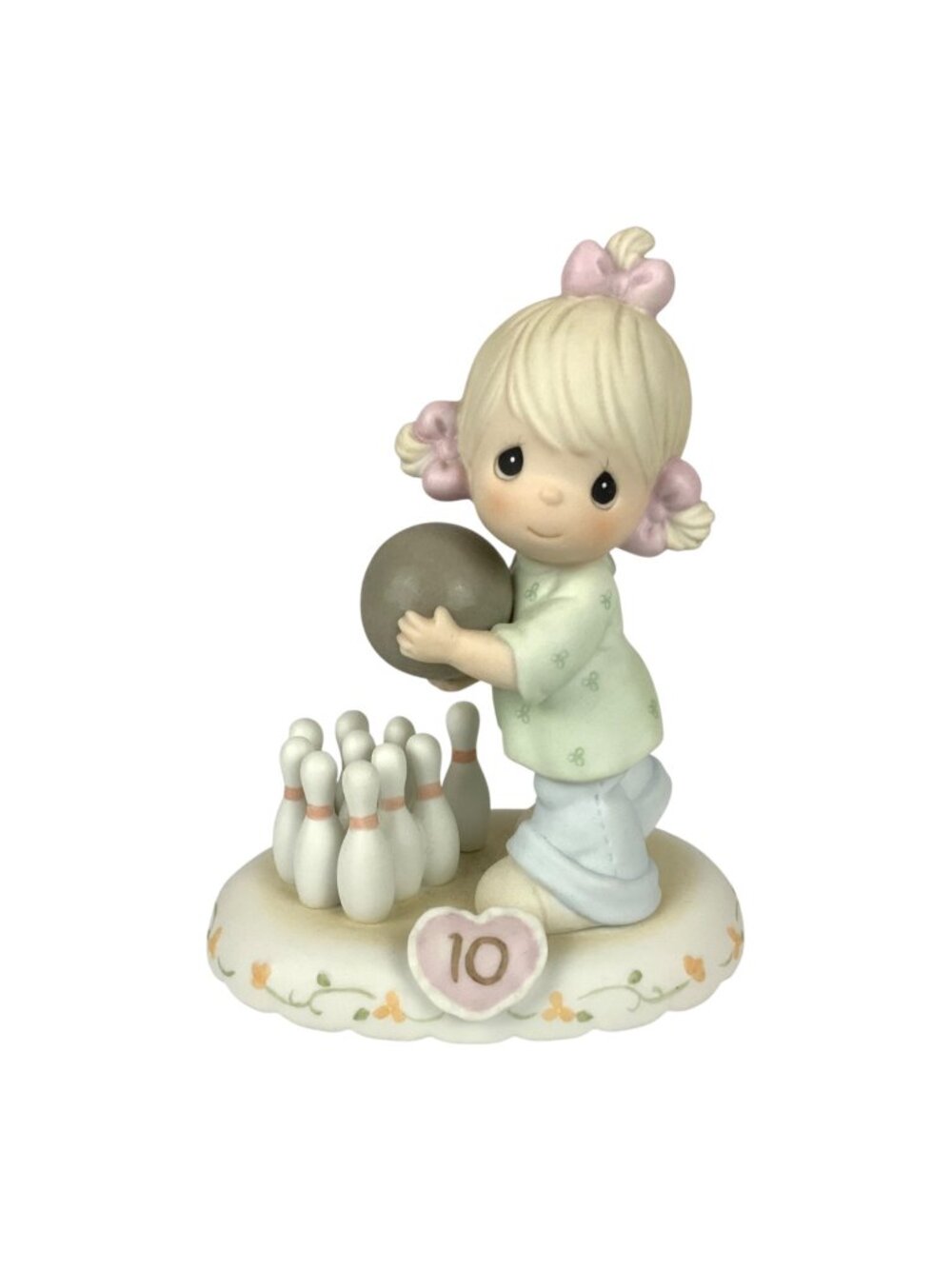 Precious Moments Growing In Grace Age 10 Figurine Bowling Girl 1996 Collectible